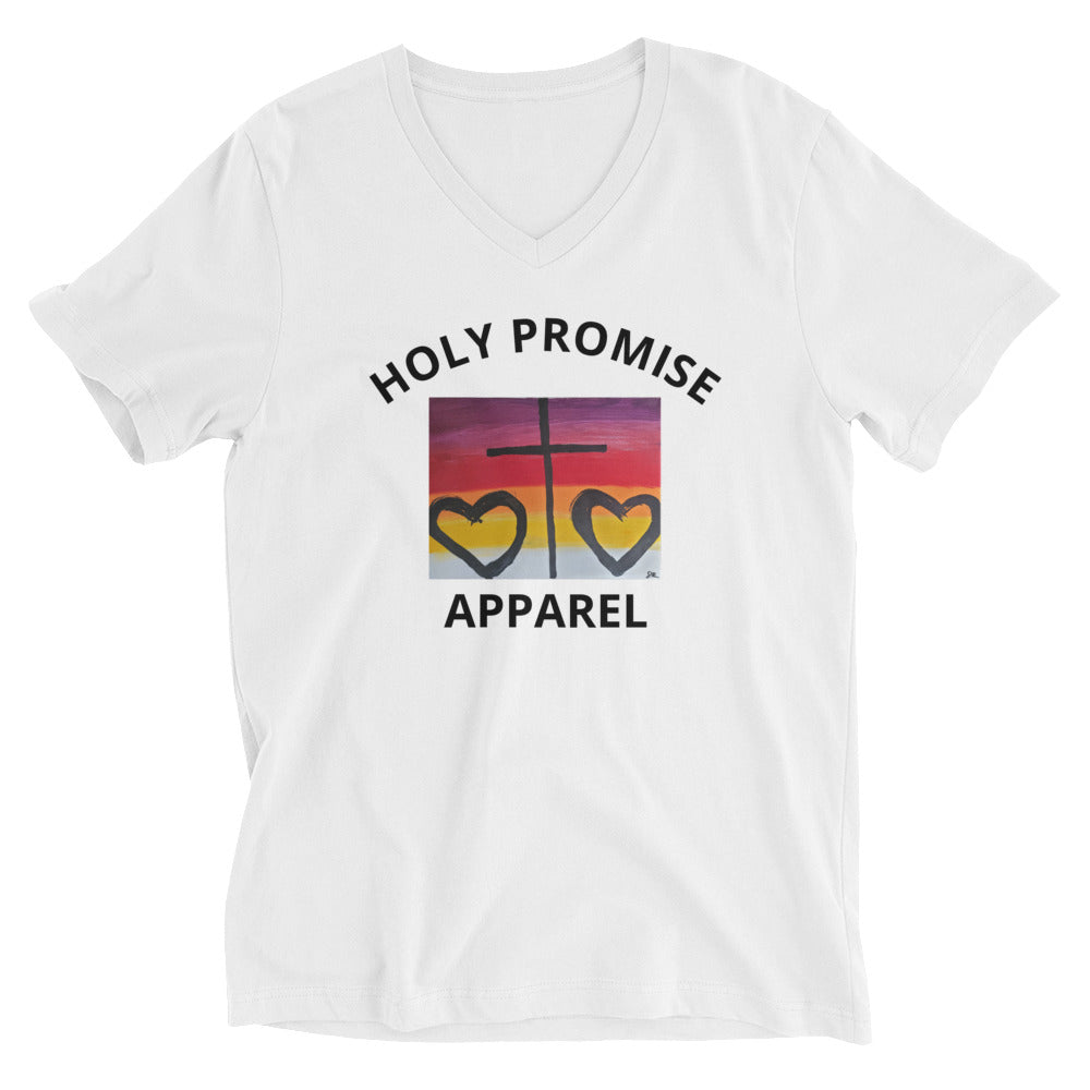 HOLY PROMISE- Short Sleeve V-Neck T-Shirt